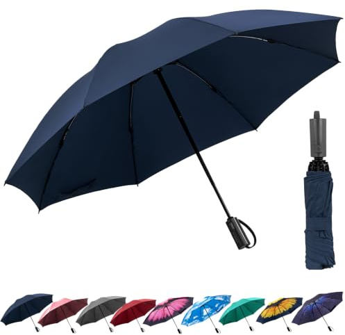 ACEIken Sturmfester Automatik Regenschirm - Kompakter,Faltbarer 106/116 cm | Taschenschirm für Herren und Damen,8 Rippen,Wasserdicht und Winddicht,Ideal für Reisen und Alltag