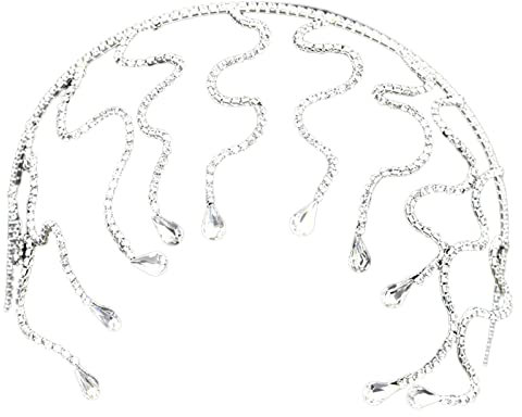 Haarband für Damen, Kristall-Braut-Stirnband, Hochzeit, Medusa-Stirnband, Schlange, Strass, Schlangen-Stirnband, Schlangen-Kopfschmuck, Medusacrown-Kopfschmuck