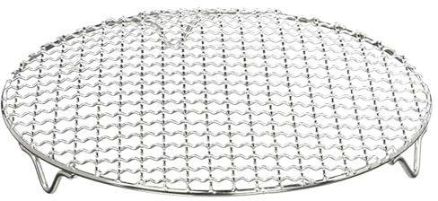 Barbecue Grill, griglia bbq in ghisa, Griglie Griglie Rete for griglia rotonda in acciaio inossidabile multiuso 304 con piede Griglia for barbecue Griglia for cottura a vapore Griglia for barbecue all