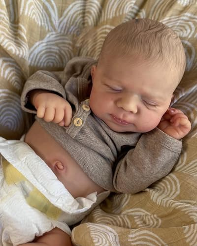 Anano Reborn Baby Vollsilikon Jungen Lebensechte Puppen Mit Venen 18 Zoll Wasserdicht Realistische Babypuppe Echte Babys Die Aussehen Wie Newborn Silikon Baby Puppe Ganzkörper Mit Haaren