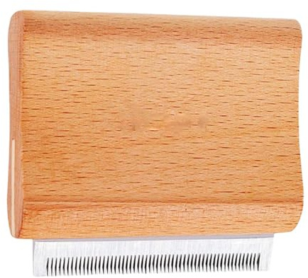 Hundekämme zur Fellpflege, Hundebürste | Hundebürste mit Holzgriff zum Verstreuen und Pflegen - Katzenbürste für hautfreundliche Fellpflege, p-Bürste