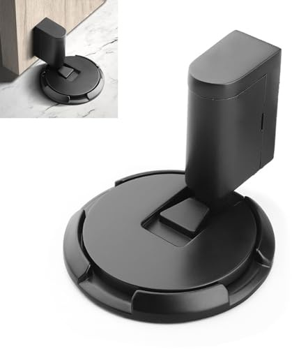 Mechanischer Boden-Türstopper Obuster, Stärkster Winddichter Türhalter, Selbstklebend Schwer Türhalter, Türstopper Für Die Unterseite Der Tür, Höhenverstellbar, Perforiert, Ohne Stanzung, Universal