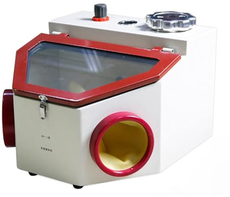 SXYKXYDL Sabbiatrice fine a Doppia Penna, sabbiatrice da Laboratorio, Cabina di sabbiatura, Luce LED e Ampia Finestra di visualizzazione, Macchina per sabbiatura con Controllo a Pedale