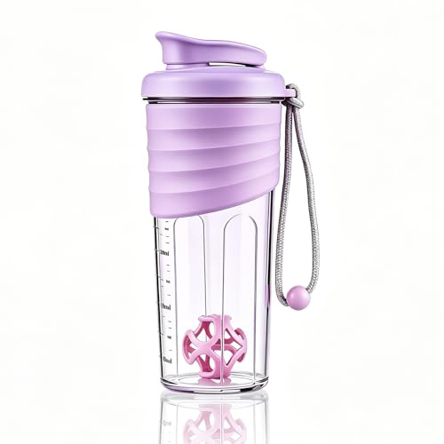 OUOUMUF Protein Shaker Bottle 700ML | protein bottle | eiweiß shaker | Gym Shaker Mit Tritan Mixkugel, Protein bottle für Training & Reisen, geruchsneutral & stabil