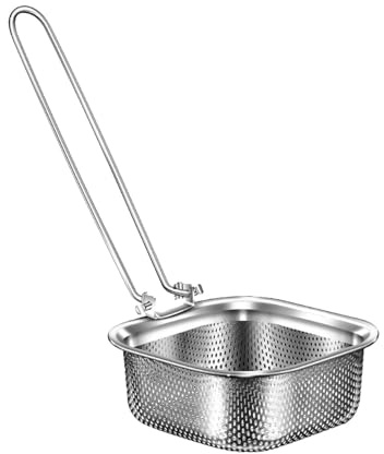 Hot Pot Strainer Scoop, Slotted Food Basket Strainer, Cooking Utensils for Easy Drening, Kitchen Gadget for Home and Restaurant Use, Dishwasher Safe for Convenient Cleaning