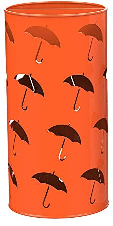 GZSLKSCD - Paragüero Redondo de Metal, Moderno Soporte para Bastones y Paraguas, 50 x 14 cm (Naranja A)