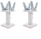Support de radiateur réglable au sol, supports de radiateur, support de radiateur, hauteur de 14 à 21 cm, construction en acier, double stabilité pour radiateurs à panneaux