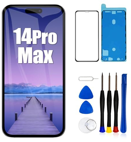 EFAITHLIFE pour iPhone 14 Pro Max Remplacement de l'écran LCD 6,7 Pouces Assemblage du numériseur de l'écran Écran Tactile,avec Outil de réparation de l'assemblage du Cadre