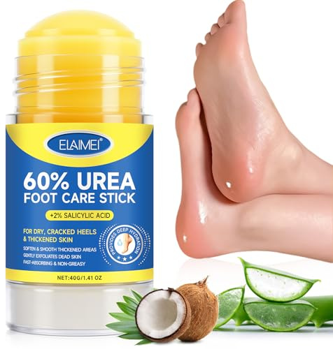 Urea Cream 60 Percent for Feet,Harnstoffcreme 60 Prozent für Füße, 60% Harnstoff-Fußpflege-Stickcreme plus 2% Salicylsäure, tiefenwirksame Feuchtigkeitscreme für rissige Fersen (Urea, 40g)