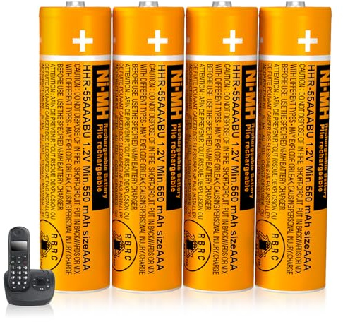 BENNTOP NI-MH AAA Akku 550mAh 1.2v für Panasonic schnurlose Telefone Wiederaufladbare AAA Batterien HHR-55AAABU für Gigaset BT Telefone