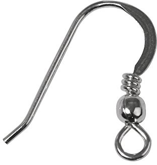 Rayher Ohrhaken, 925er Silber, 20 mm, Btl. 2 Stück, Ohrhänger, Ohrring Haken, zur Herstellung von DIY-Ohrringen, 2227700