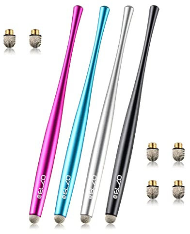 ELZO Tablet Stift 4 Pack Touchscreen Stift Stylus Touch Pen Eingabestifte für alle Handys/Tablets iPhone, iPad, Samsung Galaxy Tab, Surface, Lenovo, Huawei, Xiaomi, Chromebook, Android IOS usw