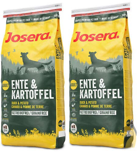 Josera - 2 x 12,5kg Josera A/S Adult Duck & Potato - Getreidefreies Trockenfutter für ausgewachsene Hunde - Mit Entenprotein - Ohne Soja, Zucker, Milchprodukte - Frei von künstlichen Zusätzen