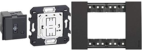 BTicino Living Now Gateway e Entra&Esci & Living Now Placca 3 Moduli, Nero