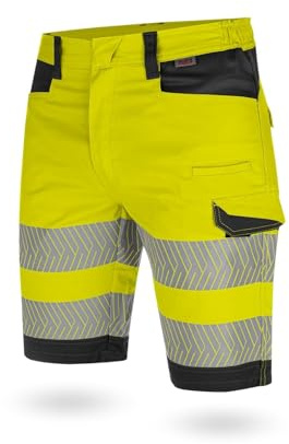 WÜRTH MODYF Shorts Fluo EN 20471 - professionelle Arbeitshose für Herren - Warnschutzhose mit Reißverschluss - in den Größen 40-66 in Gelb und weiteren Farben