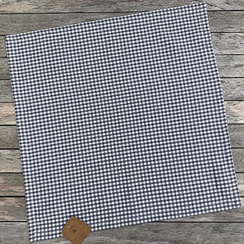 matches21 Serviette Stoffserviette Textil RESI Karo kariert kleinkariert grau weiß 46x46 cm Landhaus Baumwolle 1 Stk