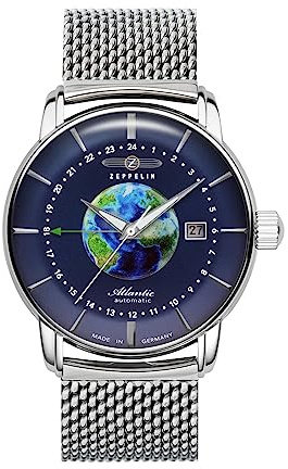 Zeppelin Herren-Uhren Analog Automatik One Size Silber 32023296