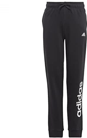 adidas Bambina Essentials Linear Logo Pants, Black/White, 11-12 Years