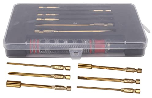 12 in 1 Screwdriver Set, RC Car Tool Kit, RC Repair Tools Detachable Heads with Red Handle for Drones Model Cars