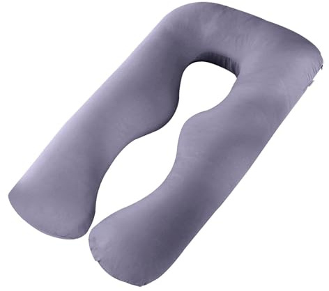 Coussin de corps en forme de U pour dormir sur le côté, flexible, coussin de grossesse facile d'entretien pour adultes, dormeur latéral, allaitement, relaxant, amovible