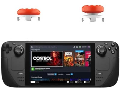 Hzxkqmil Tappi del Joystick Impugnatura delle Levette Extender per Steam Deck, Cappucci per Impugnature a Pollice Accessori 1 Alto e 1 Medio Concavo Antiscivolo per Steam Deck Console (Arancione)