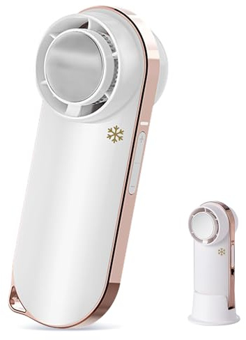 BREEZE ME Mini ventilateur de poche AC avec soulagement du froid glacial, thermo-tech 2024, haute vitesse, rechargeable, pour intérieur/extérieur, événements, sports, concerts, piscine, plage, soins
