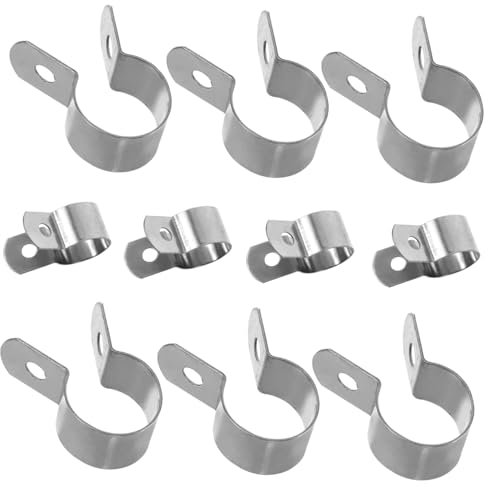 OSALADI 10pcs u Bracket Stainless Steel Cable Clamps for Secure Wire Mounting Easy Installation Clips Versatile Fasteners for Use Weather Resistant Design
