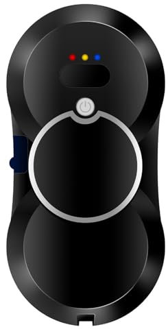 Robot limpiacristales inteligente con pulverizador de agua doble automático, robot limpiacristales con planificación de ruta inteligente, control remoto, tecnología de detección de bordes,Black