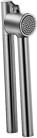 Cabilock Edelstahl Knoblauchpresse Mit Langem Griff Robuste Multifunktions Knoblauchpresse Und Kartoffelpresse Einfach Zu Reinigen Rutschfester Handgriff Zuverlässig Ohne Auslaufen Für Küch