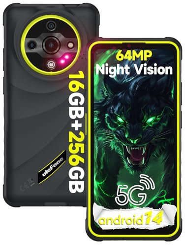 Ulefone Armor X31 Pro 5G Outdoor Handy, 16GB+256GB/2TB Android 14 Rugged Smartphone, 6050mAh, 64MP+25MP Nachtsicht, 120Hz 6,56 Zoll FHD+ Display, Dual SIM/Fingerabdruck/Okta-Kern/IP68/GPS/NFC/OTG Grün