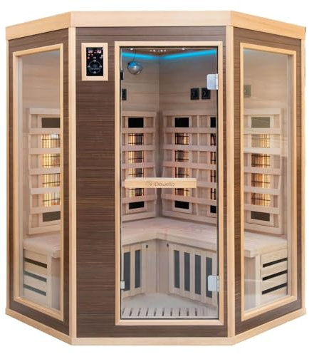 XL Luxus LED Infrarotsauna - Infrarotkabine 140x140 Dual-Therm Vollspektrum 2025