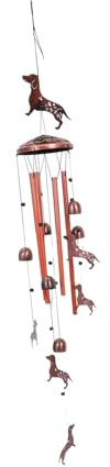 ibasenice Carillons de Vent d'animaux rétro décor carillons éoliens en métal carillons de Cour Avant carillons éoliens pour Pendaison extérieure Cloches de Jardin mémorial présent Doré