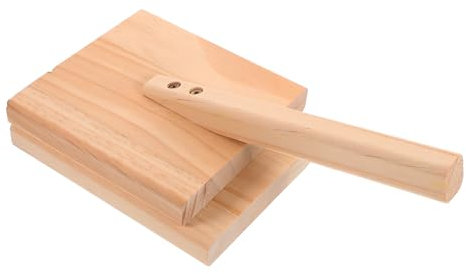 TOPPERFUN Prensa de Madera para Hacer Dumplings y Tortillas Superficie Lisa y Antiadherente, Herramienta Manual Adecuado para Cocina Casera