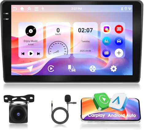 Motorsi Autoradio 4G+128G per Ford Transit 2009-2016 Focus 2005-2008, 9'' 1280P Android 15 Stereo Radio, A-pple CarPlay Android Auto GPS Bluetooth 5.0 WiFi FM/RDS 2USB supporto DAB+ OBD2
