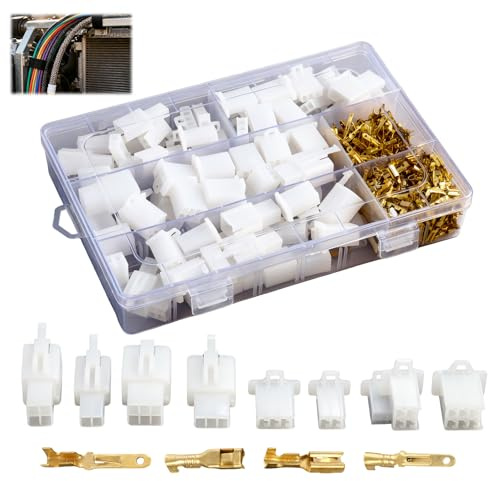 480 Stück 2.8mm Automobil-Steckverbinder-Kit, KFZ Steckverbinder flachstecker, Motorrad Stecker, Steckverbinder Pins Kit Kfz, 2 3 4 6-polige Kabelanschlüsse für Autos, Motorräder, Boote und mehr