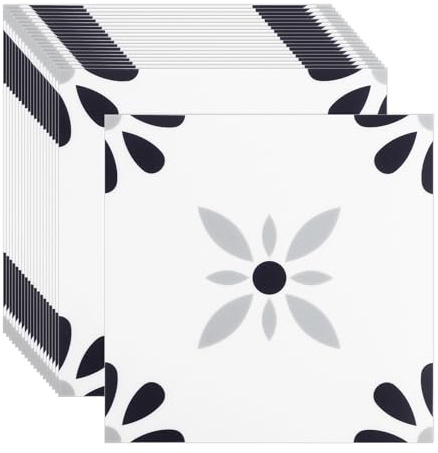 CYEER 20er Set Vinylboden Selbstklebend – 30x30 cm PVC Bodenfliesen (1,8 m²) – Wasserfester Bodenbelag im Schachbrett-Look für Küche & Bad – Mietwohnung Freundlich