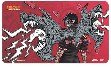Riftbound: League of Legends TCG Unleashed Vi – Officiella UVS-spel neopren spelmatta med sydda kanter – 61 x 35 cm kortspel lekmatta