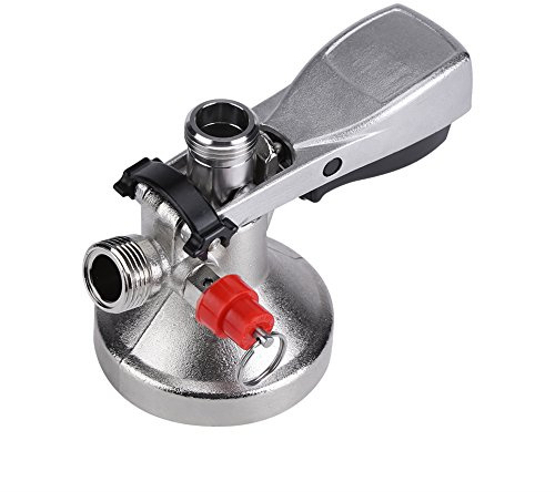 YUYTE Cerveza Tipo G Tipo Barril Acoplador de Acero Inoxidable Dispensador de Cerveza de Barril con Válvula - Conector de Grifo de para Uso Doméstico y Comercial