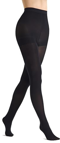 MARILYN Strumpfhose Damen Talia Control 100 DEN Figurformende Taillenformende Schlankmachende Winter Warme Blickdichte Schwarze Strumpfhosen Hohe Taille