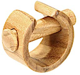 CHICNET Plug Olivenholz Pin-Creole hell braun gemasert Holz-Pin Creole Organic Holz Piercing Ohrring Tube Flesh Tunnel Damen Herren 4mm - 16mm Dehnung