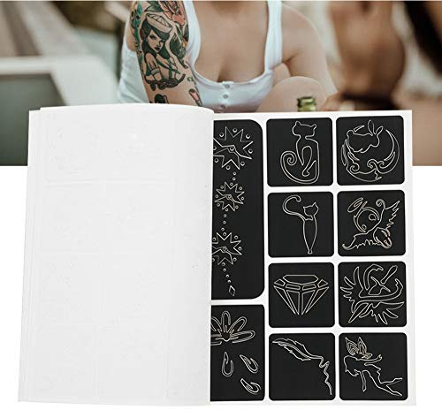 Pochoirs de Tatouage au Henné, Modèle temporaire de Tatouage, Semi-permanent 169 Modèles D'aérographe kit de Pochoirs de Peinture pour le Visage et le corps Réutilisables Pochoirs de Tatouage