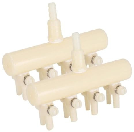 2Pcs Aquarium Luftverteiler Kunststoff Luftventilverbinde Air Ventil Schlauchverbinder Aquarium Verteiler Splitterpumpe Zubehör Aquarium Luftpumpe Splitterventil mit einstellbar Umsteller(4 Wege)