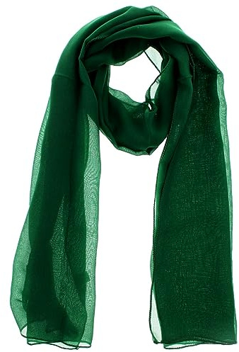 Westend Choice Sciarpe da donna in chiffon, sciarpa da collo in tinta unita, morbida, avvolgente, per la testa, per ragazze, fascia per capelli trasparente, sciarpe e copricapi da donna 150x45 cm