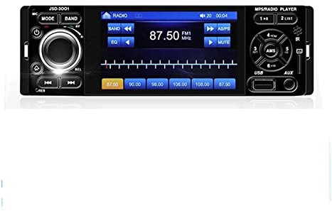Rétractable 1 Din Radio Autoradio Audio 7 Pouces MP5 MP4 Lecteur Aux/USB/TF/FM/écran Tactile/Bluetooth Menu 3 Langues (Couleur : 3001 Uniquement Radio) Little Surprise