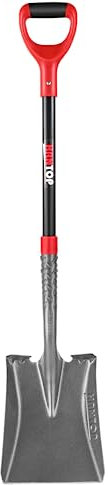 HANTOP Pala de transferencia plana pala cuadrada resistente para bordes de construcción, paisajismo, jardinería, 43 pulgadas