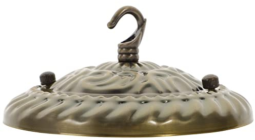 Mikikit Deckenabdeckplatte Kronleuchter Baldachin Mit Haken Leuchtenmontageplatte Im Vintage Stil Für Hängelampe Und Pendelleuchte 5.91 X 5.91 X 2.36 in Für Innenbeleuchtung