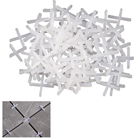 UtySty Paquete de 2000 espaciadores de azulejos de 1/12 pulgadas con huecos de 2 mm de cerámica, espaciador de azulejos de pared, espaciado cruzado, instalación de separadores de retención de juntas