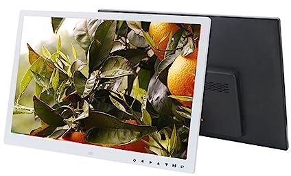 17-Zoll-Touch-Button-Digitalfotorahmen, elektronisches Fotoalbum mit HDMI HD 1080P-Wanddisplay, Video-Werbemaschine (Color : Black)
