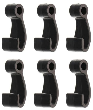 Ranuw 6 Pezzi Plastica Chiusura A Scatto Ganci per Corda Clip Ganci A Forma J per Gommone Zattera da Pesca Copertura per Barca Facile da Usare Kayak Gancio Elastico
