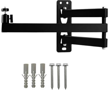 NVRTTRR Foldable Projector Wall Mount Universal Ceiling Wall Projector Mount Stand Projectors Bracket,1/4 Screw Size (Wall Mount) (B 7.85 * 15.7in)